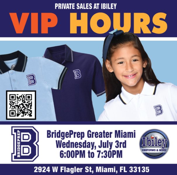 Private Uniform Sale at Ibiley Uniforms  at 2924 W Flagler Street, Miami FL 33135